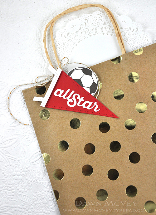 Paper: pure poppy, stamper&#039;s select white<br />
Stamps: Go Fo the Goal<br />
Ink: smokey...