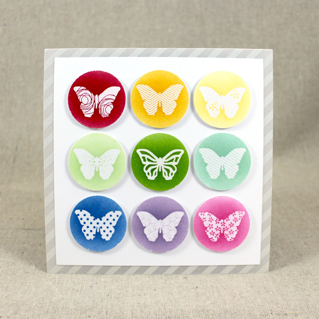 Stamps: Bitty Butterflies - Papertrey Ink<br />
Cardstock: Aqua Mist, Striped Vellum -...
