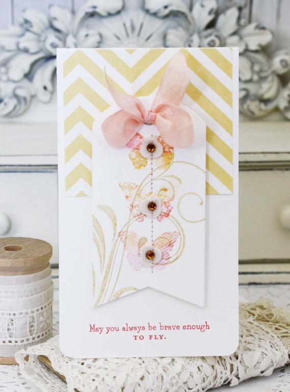 Papertrey Ink Supplies Used:<br />
Stamps:<br />
Bitty Butterflies, Fancy Flourishes<br />...