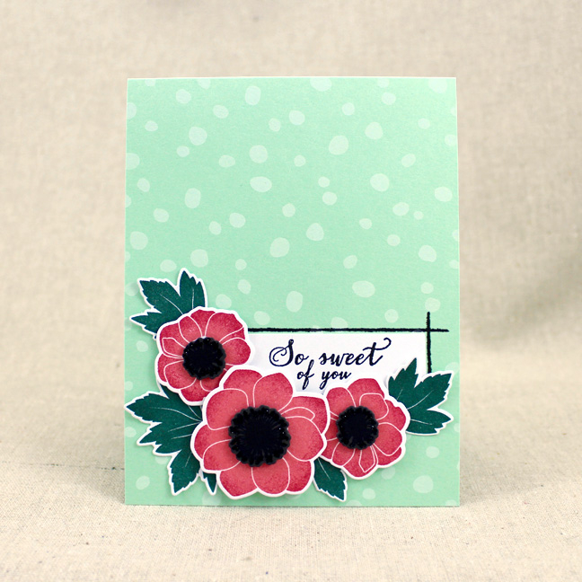 Stamps: Background Basics: Splats, Bold Blossoms - Papertrey Ink<br />
Cardstock: Mint Julep,...