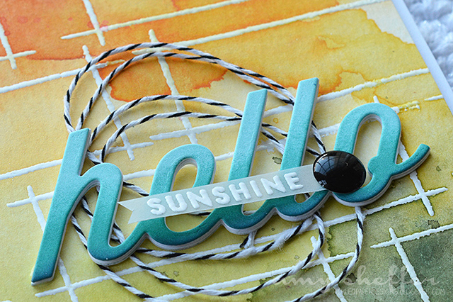 STAMPS: Outlined, Wonderful Words: Hello<br />
DIES: Wonderful Words: Hello<br />
INK:...