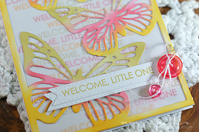 STAMPS: Keep It Simple: Baby<br />
DIES: Cover Plate: Butterfly, Tag Sale: Quilted<br />
INK:...