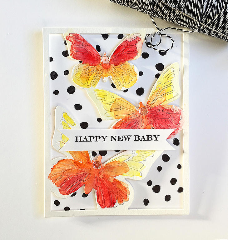 STAMPS: Keep It Simple: Baby, Background Basics: Splats<br />
INK: True Black<br />
PAPER:...