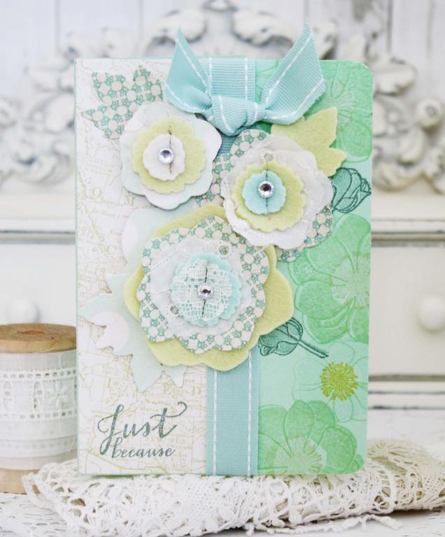 Papertrey Ink Supplies Used:<br />
Stamps:<br />
Bold Blossoms<br />
Ink:<br />
Mint Julep,...