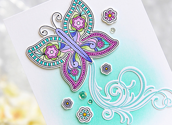 STAMPS: What The Doodle: Butterfly, Fancy Flourishes<br />
DIES: What The Doodle: Butterfly,...
