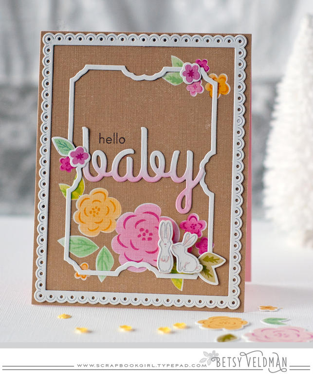 stamps: wonderful words: baby, simply spring borders<br />
dies: wonderful words: baby, cover...