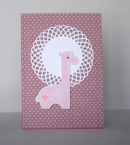 I used PTI&#039;s dotted vellum to cover the red cardbase for a softer background.
