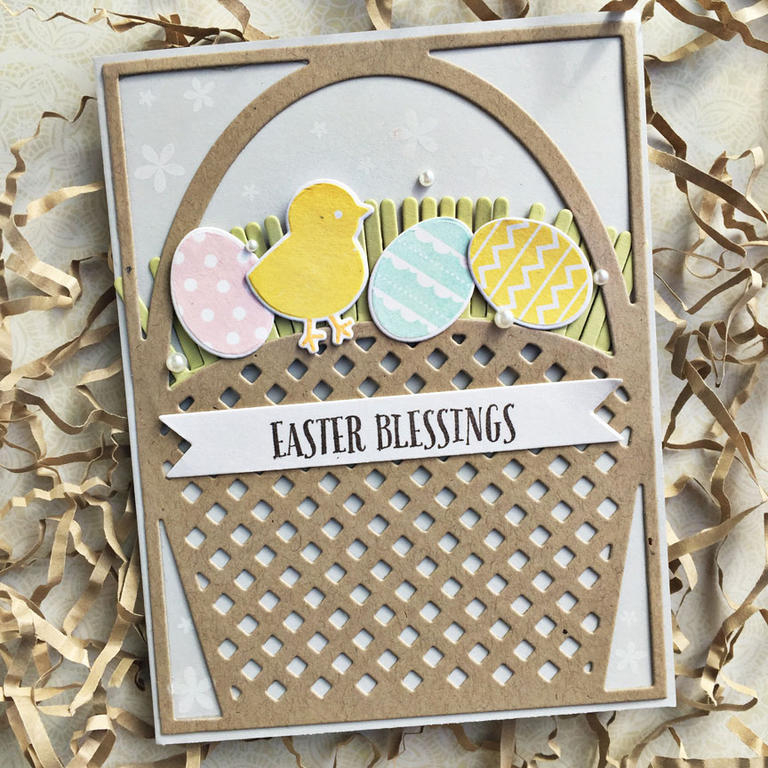size: 4 1/4&quot; x 5 1/2&quot;<br />
<br />
stamps: Bunny Basket<br />
<br />
ink: Smokey...