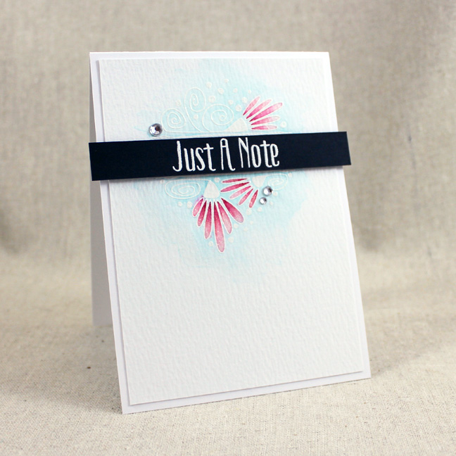 Stamps: Splits: Just A Note - Papertrey Ink<br />
Cardstock: True Black - Papertrey Ink;...