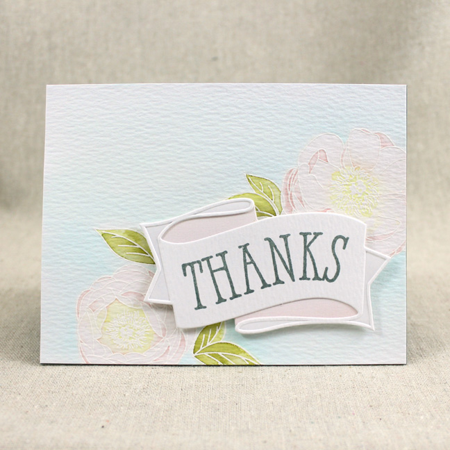 Stamps: Peonies on Parade, Layered Banner Banter - Papertrey Ink<br />
Cardstock: Stormy Sea,...