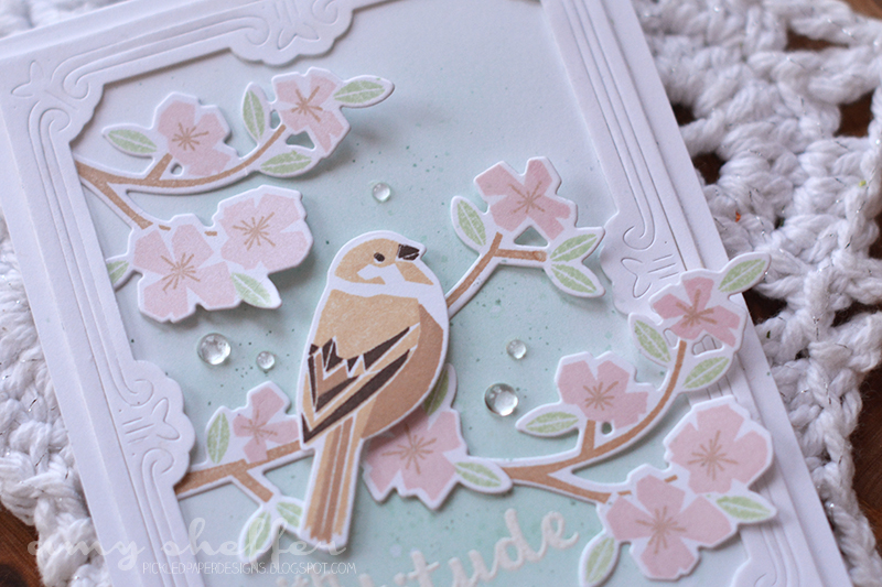 Stamps: Spring Woods<br />
<br />
Dies: Spring Woods, Cover Plate: Pretty Frame<br />
<br />...