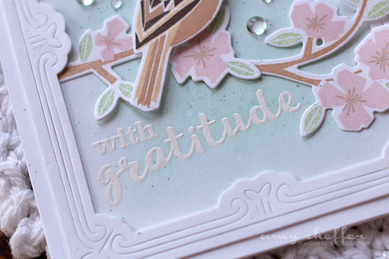 Stamps: Spring Woods<br />
<br />
Dies: Spring Woods, Cover Plate: Pretty Frame<br />
<br />...