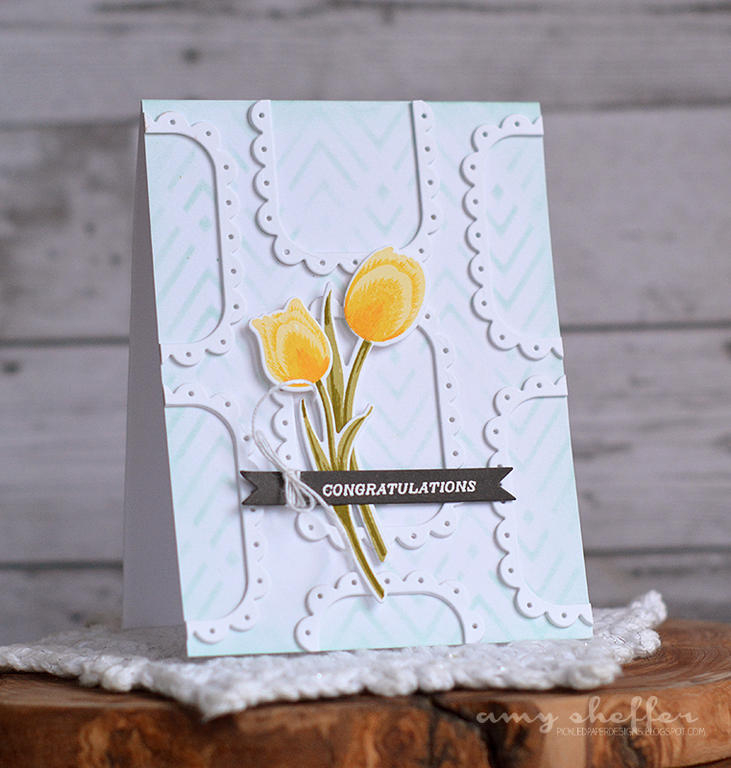 Stamps: Tulip Time<br />
<br />
Dies: Tulip Time, Tag Sale #10<br />
<br />
Ink: Lemon Zest,...