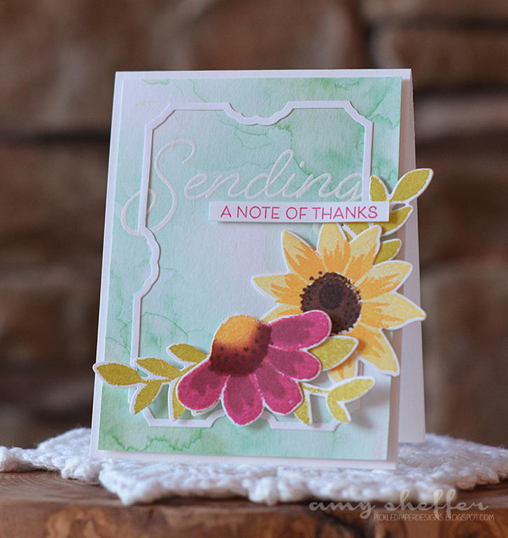 Stamps: Painted Petals<br />
<br />
Dies: Painted Petals; Cover Plate: Pretty Frame<br />
<br...