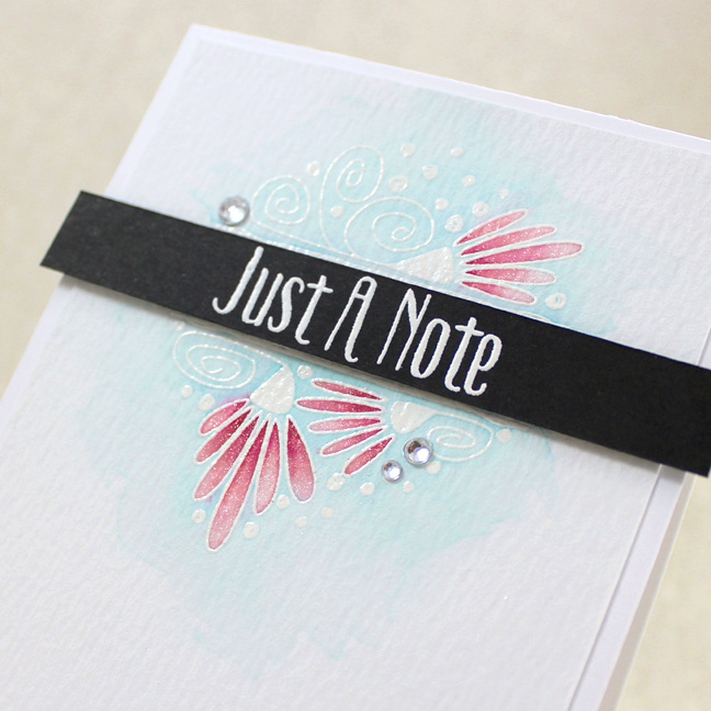 Stamps: Splits: Just A Note - Papertrey Ink<br />
Cardstock: True Black - Papertrey Ink;...