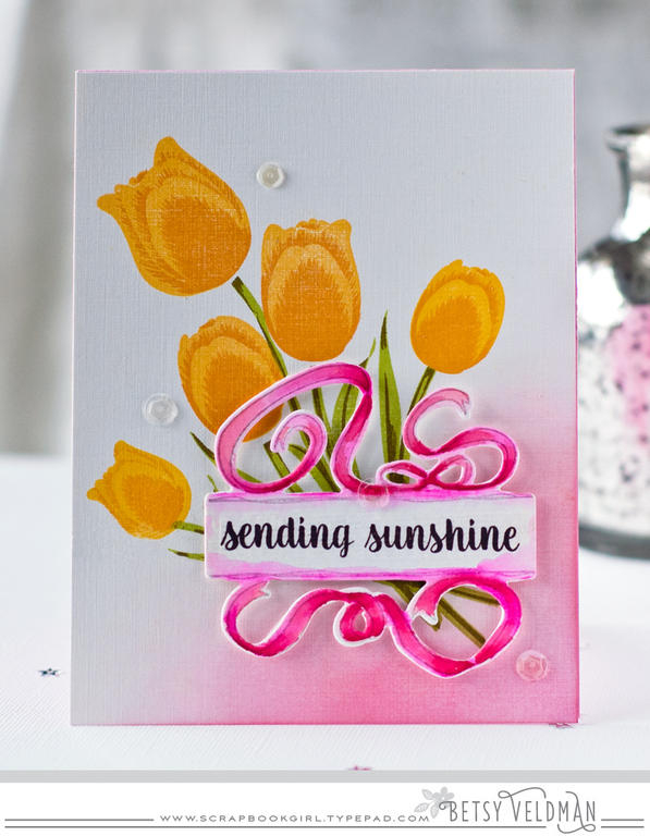 stamps: splits: celebrate, tulip time<br />
ink: bright buttercup, summer sunrise, raspberry...