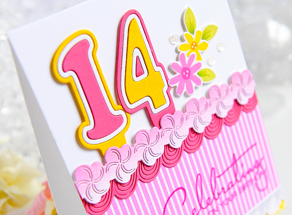 STAMPS: Just Desserts, Be<br />
DIES: Big Birthday Candles, Frosted Borders, Be<br />
INK:...