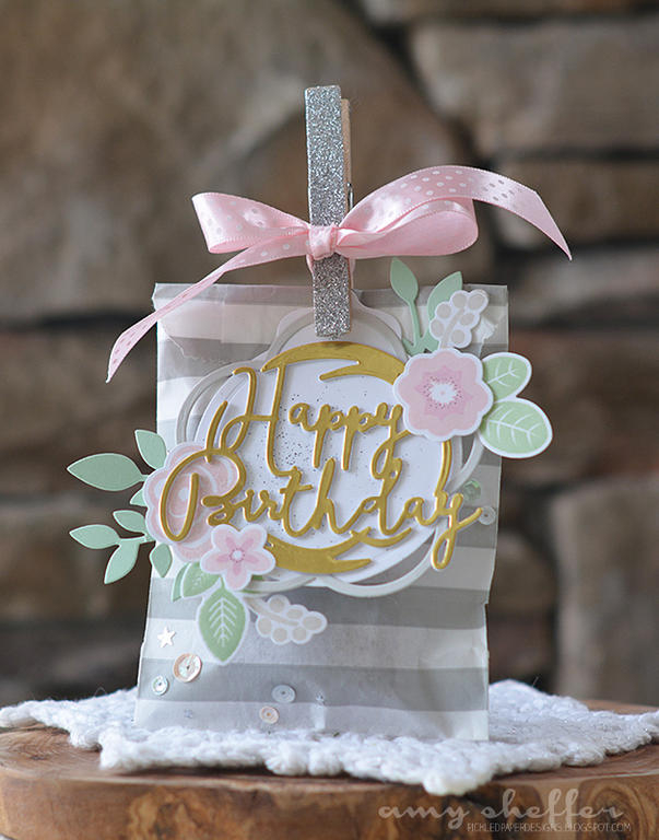 Stamps: Bloomin&#039; Cute<br />
<br />
Dies: Shaped Sayings: Birthday, Bloomin&#039; Cute,...