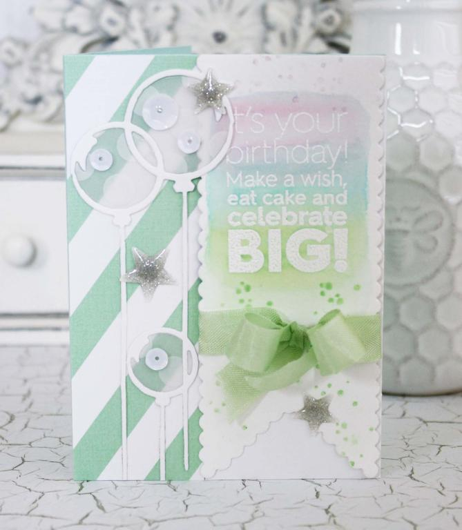 Papertrey Ink Supplies:<br />
Stamps:<br />
Ombre Sentiments:  Birthday<br />
Ink:<br />...
