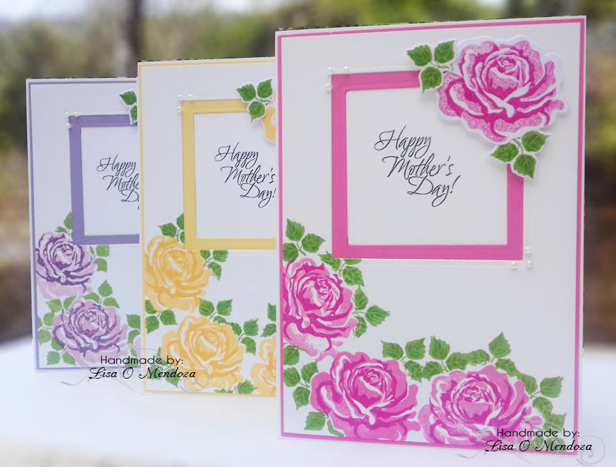I used The Sweet Life stamp and die set and did only two part stamping.  <br />
Cardstock:...