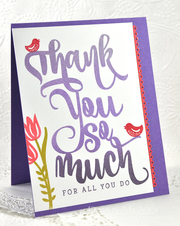 Paper: stamper&#039;s select white, berry sorbet, amethyst allure<br />
Stamps: Paper...