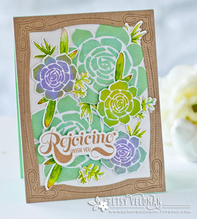 tamps: super succulents, bold &amp; beautiful<br />
ink:  mint julep, aqua mist, green...