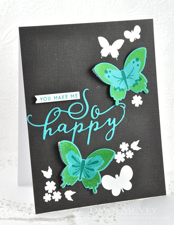 Paper: stamper&#039;s select white, hawaiian shores, Color Pop Butterflies<br />
Stamps: Color...