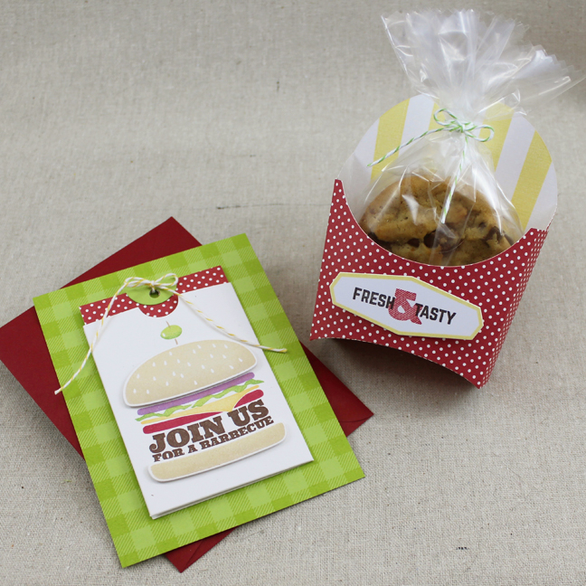 Stamps: King Of The Grill, Boxed Background Stripes, Treat Box Tag Lines, By Invitation,...