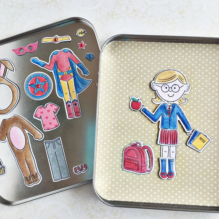 stamps: Dress Up Dolls: School Days, Dress Up Dolls: Basics<br />
<br />
ink: True Black<br />...