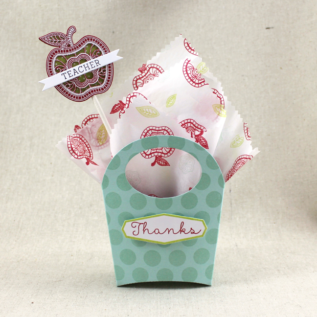 Stamps: What The Doodle: Apple, Polka Dot Basics III, Treat Box Tag Lines - Papertrey Ink<br />...