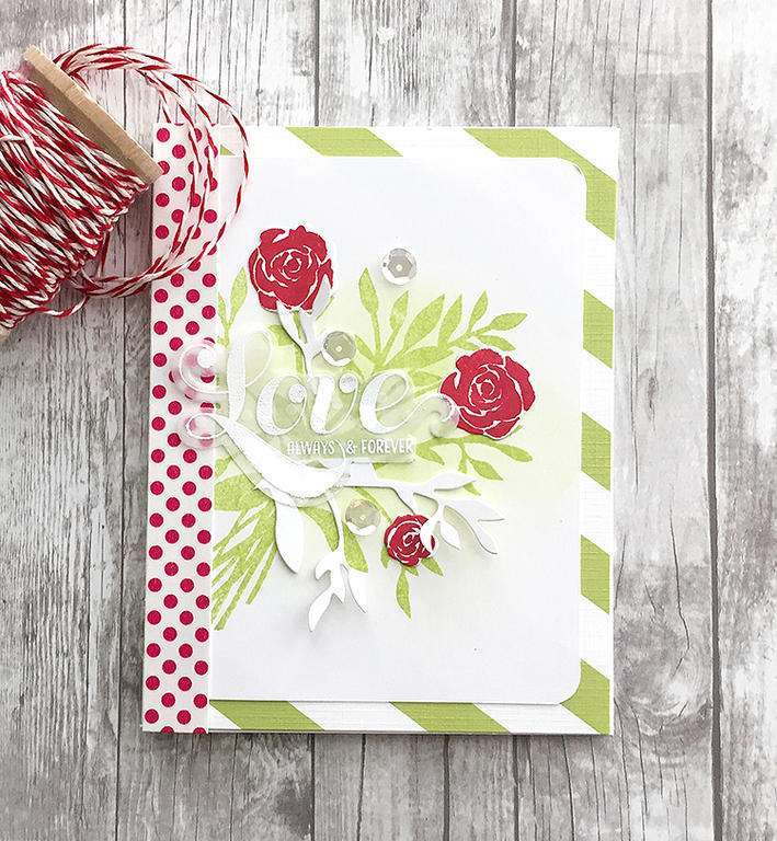 STAMPS: Friendship Jar Flowers, Bold &amp;amp; Beautiful<br />
INK: Green Parakeet, Pure...