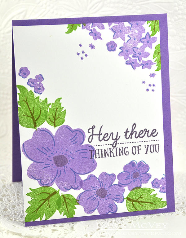 Paper: stamper&#039;s select white, amethyst allure<br />
Stamps: Floral Sketches<br />
Ink:...