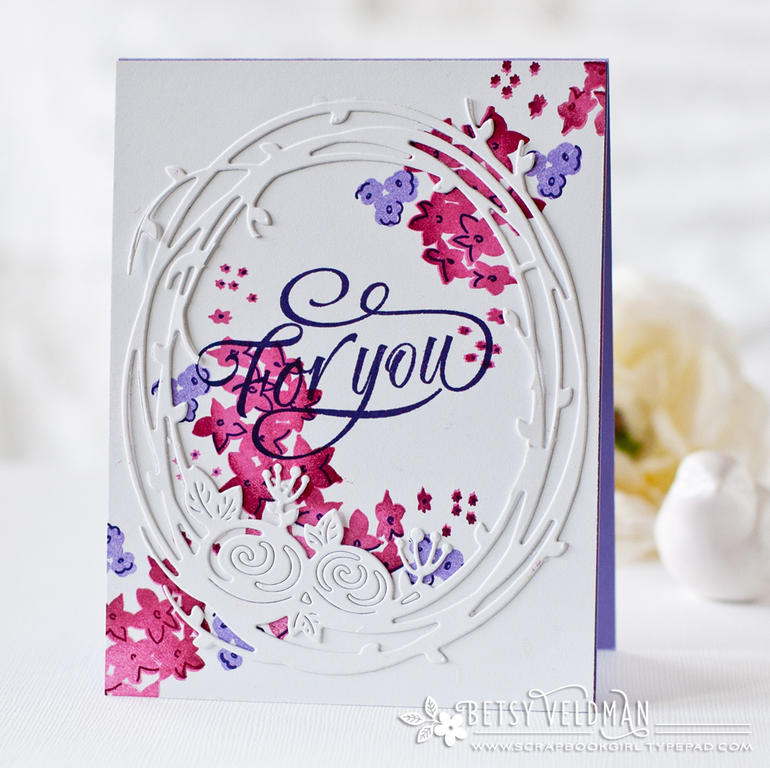 stamps: floral sketches, calligraphy classics<br />
ink: amethyst allure, royal velvet,...