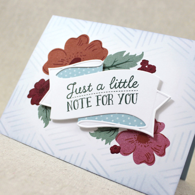 Just A Little Note Card<br />
Stamps: Floral Sketches - Papertrey Ink<br />
Cardstock: Spring...
