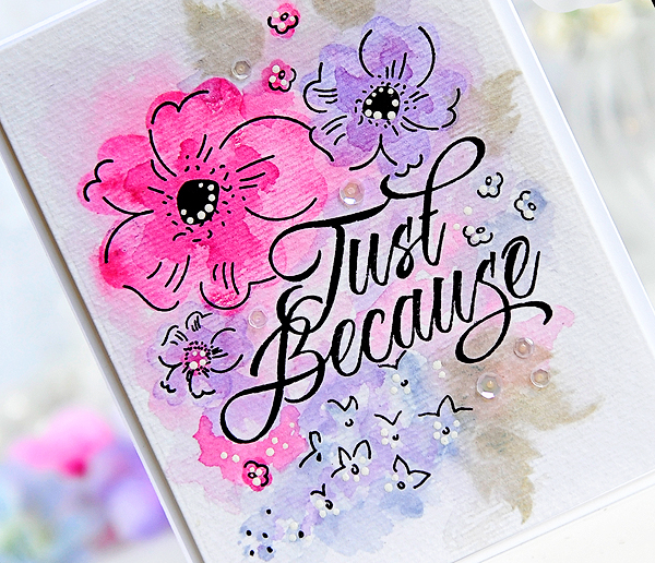 STAMPS: Floral Sketches, Classic Calligraphy<br />
INK: Blueberry Sky, Amethyst Allure,...