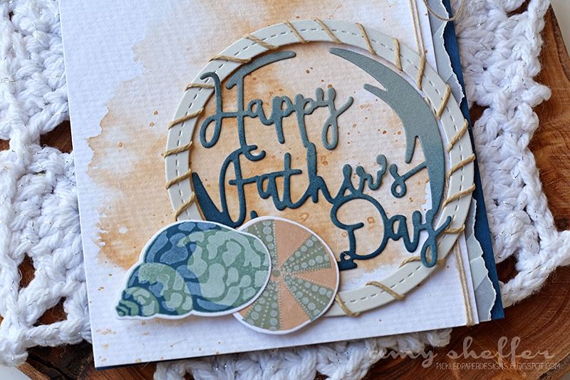 Stamps: Simple Seashells<br />
<br />
Dies: Simple Seashells, Shaped Sayings: Father&#039;s...