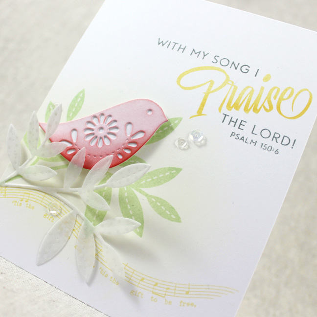 Praise The Lord Card<br />
Stamps: Inspired: Praise, Songbirds - Papertrey Ink<br />...