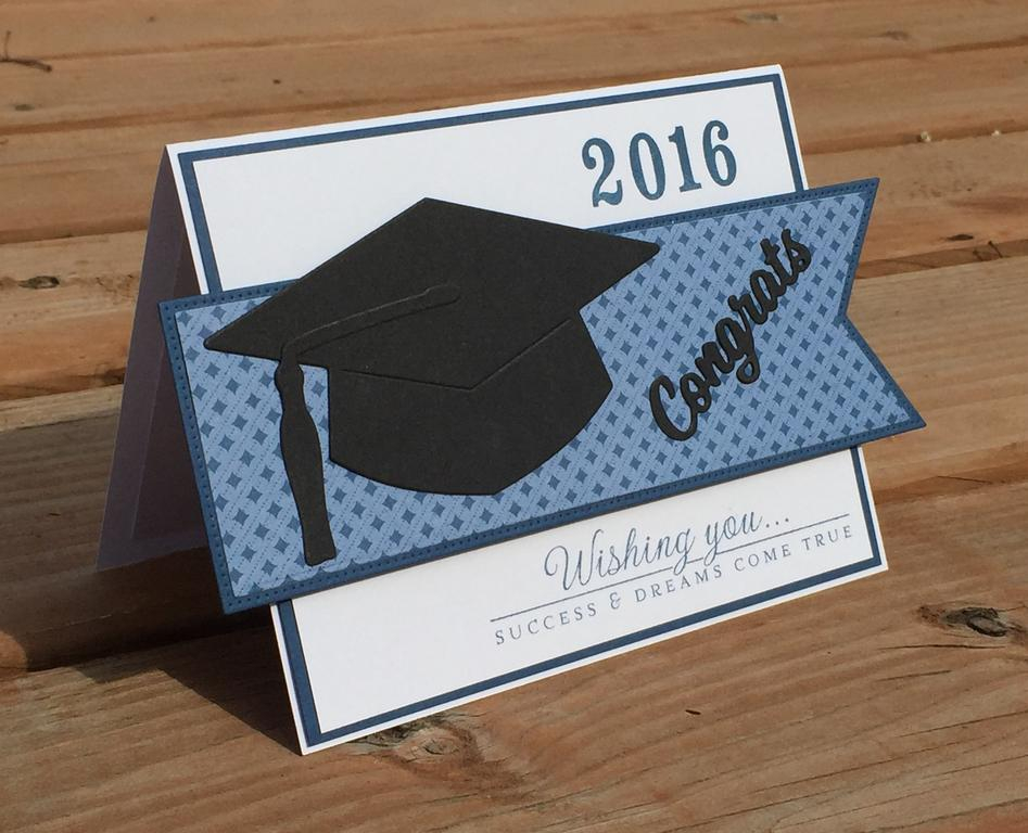 Graduation card made with PTI and MFT (banners only).