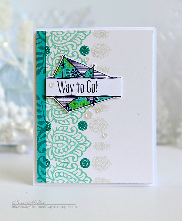 STAMPS: Splits: Way To Go, Woodblock Prints<br />
DIES: Splits: Way To Go<br />
INK: Aqua...