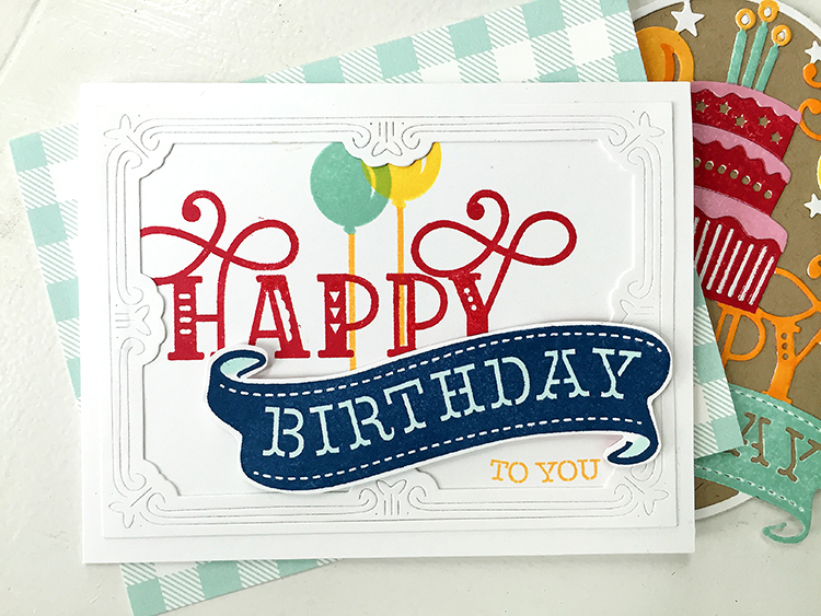STAMPS: Paper Clippings: Birthday<br />
INK: Pure Poppy, Summer Sunrise, Enchanted Evening,...