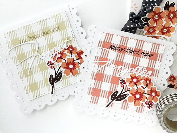 STAMPS: Forget Me Not<br />
INK: Melon Berry, Pure Poppy, Dark Chocolate, Classic Kraft<br />...
