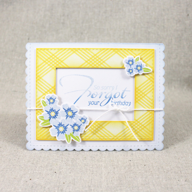 Stamps: Forget Me Nots, Background Basics: Super Stripes - Papertrey Ink<br />
Cardstock:...