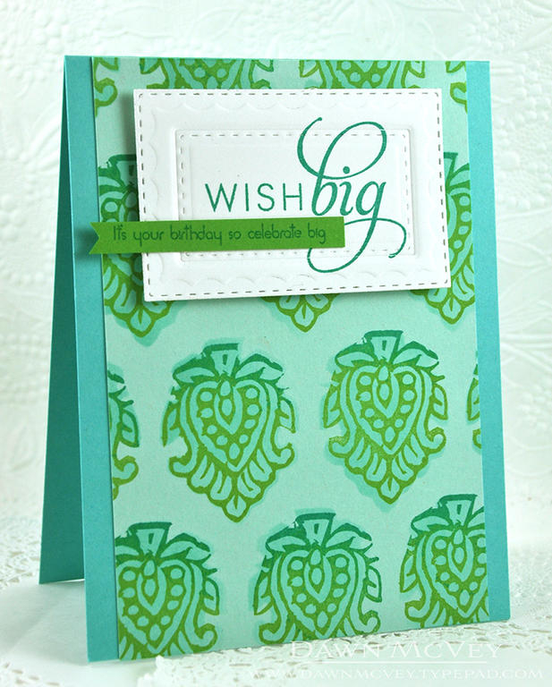 Paper: stamper&#039;s select white, aqua mist, new leaf, hawaiian shores<br />
Stamps:...
