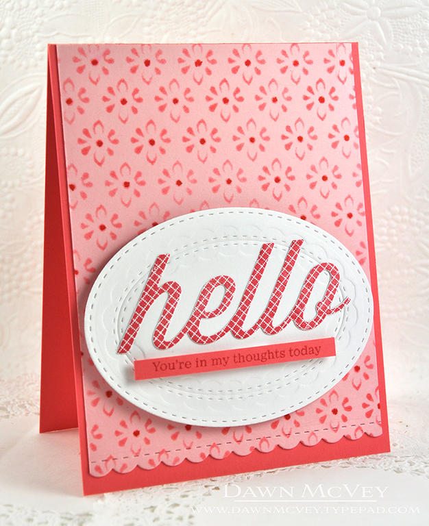 Paper: stamper&#039;s select white, pale peony, berry sorbet<br />
Stamps: Wonderful Words:...