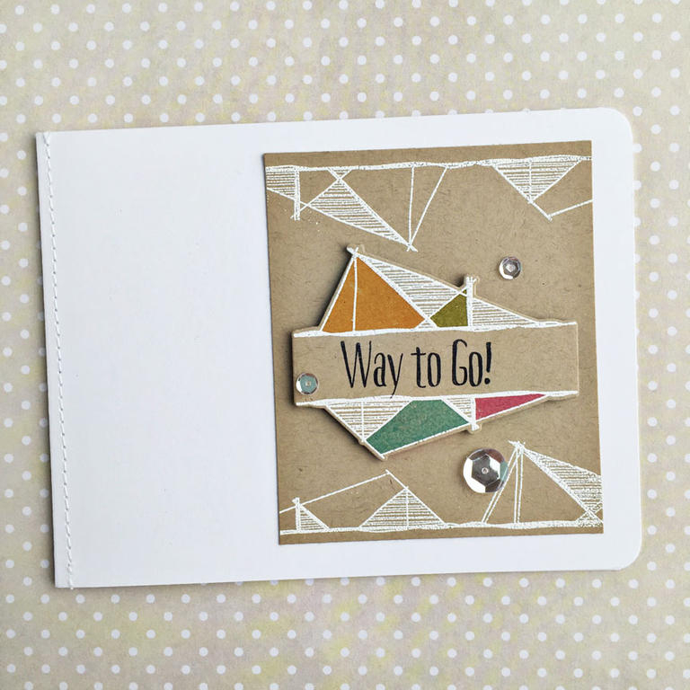 size: 5 1/2&quot; x 4 1/4&quot;<br />
<br />
stamps: Splits: Way To Go<br />
<br />
ink:...