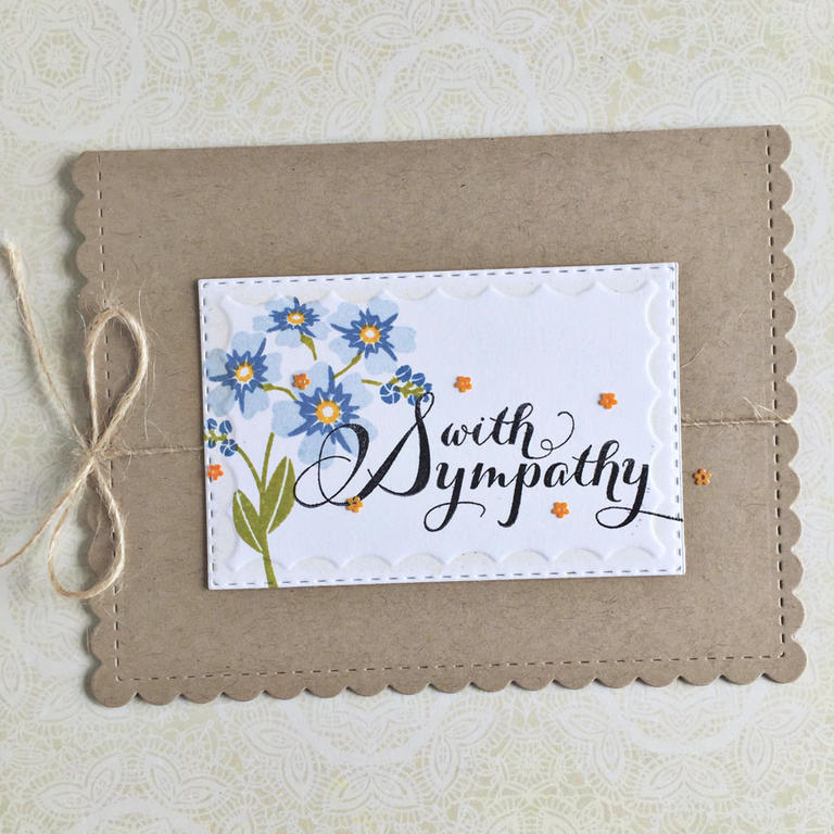 size: 5 1/2&quot; x 4 1/4&quot;<br />
<br />
stamps: Forget Me Not, Graceful Greetings II<br...