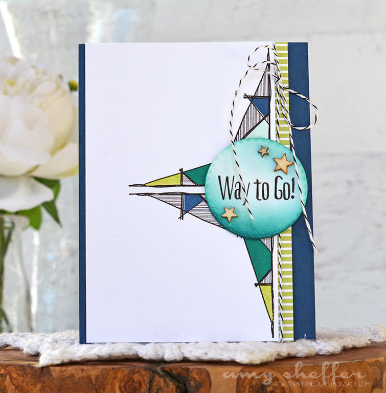 Stamps: Way To Go<br />
<br />
Dies: Noted: Scalloped Square<br />
<br />
Ink: Green...