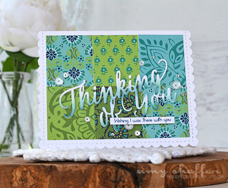 Stamps: Woodblock Prints, The Skinny<br />
<br />
Dies: Big Basics: Thinking of You<br />
<br...