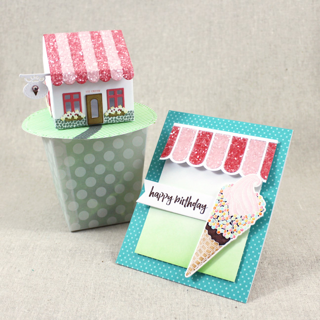 Ice Cream Birthday Card<br />
Stamps: Colorful Treats - Papertrey Ink<br />
Cardstock: Berry...
