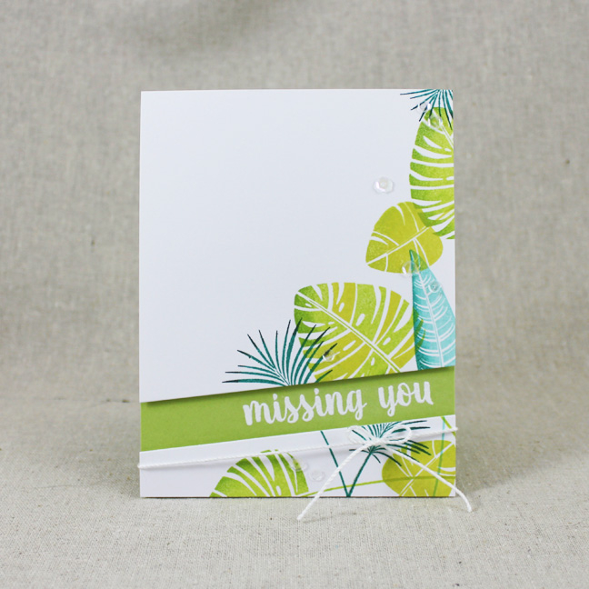 Stamps: Tropics, Keep It Simple: Missing You - Papertrey Ink<br />
Cardstock: Green Parakeet -...